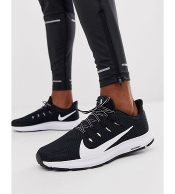 Nike Running Quest 2 Crne Bijele - Muške Tenisice | 47851LMBJ